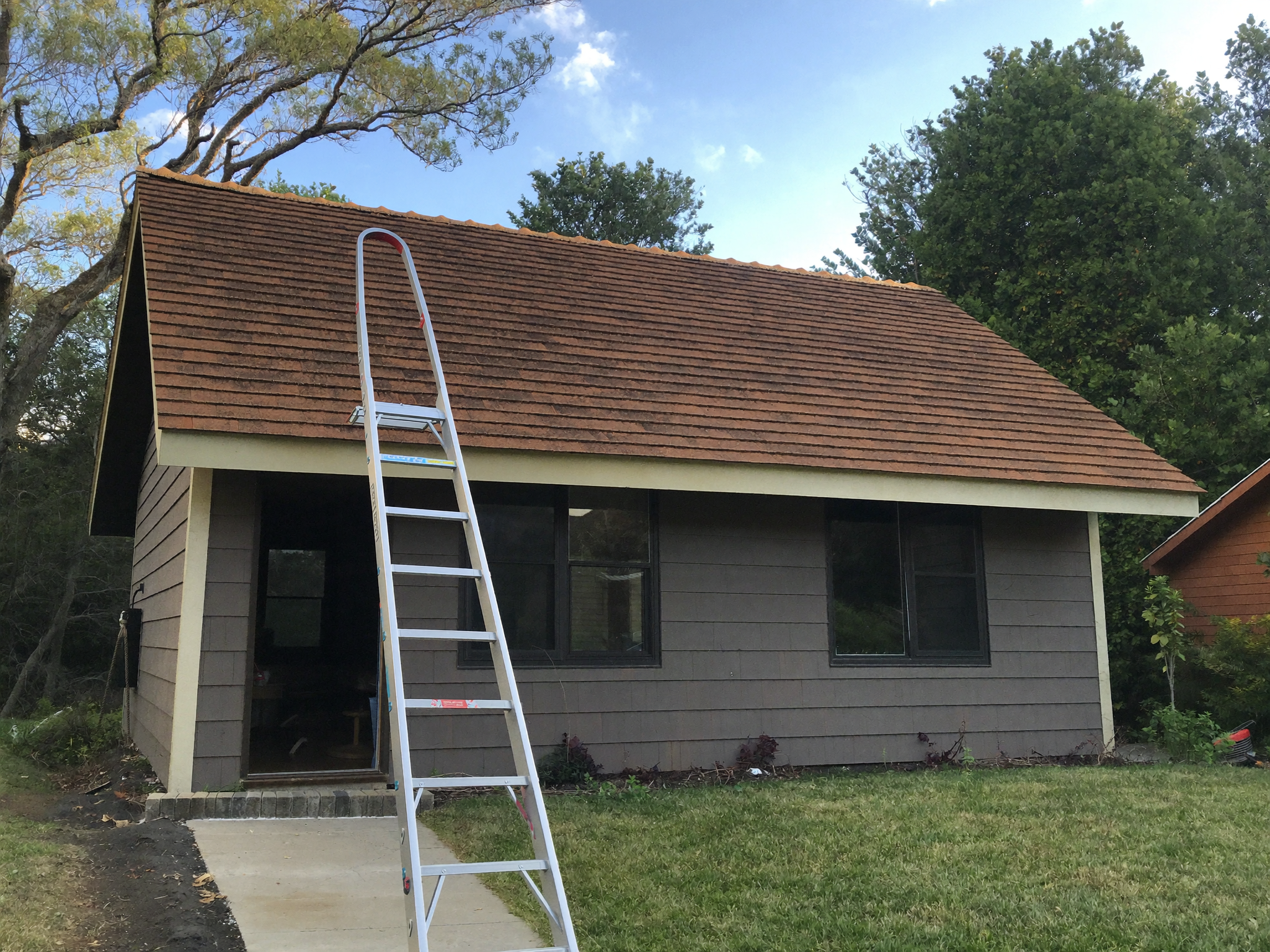 Finished roof replacement after cleanup